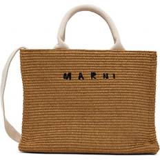 Marni Raffia Small Tote Bag - Raw Sienna/Natural