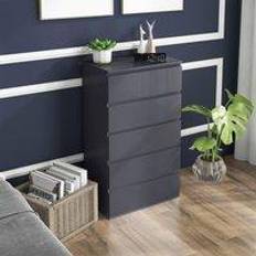 Chest of drawers for bedroom Homcom High Gloss Chest of Drawer