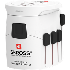 Skross pro usb Skross PRO USB A C World ohne CH/I, Universal, Universal, 100 250 V, 50 60 hz, 7 A, Vit