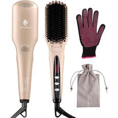 MiroPure Hair Straightener Brush Silky Frizz-Free Hair