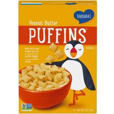 Sweet & Savory Spreads BARBARA'S Puffins Peanut Butter Cereal, Non-GMO, Vegan, Box