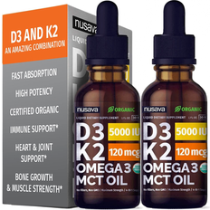 Fatty Acids Pack Organic Vitamin D3 K2 Drops w Oil