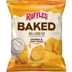 Food & Drinks Ruffles Oven Baked Cheddar & Sour Cream Potato Chips, 1.13