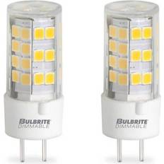 Light Bulbs Bulbrite Pack of 2 5 Watt Clear Mini T7 Bi-Pin GY6.35 LED Soft White Light