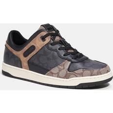 Coach Men Shoes Coach C201 Sneaker In Signature Canvas Black/maple