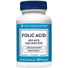 Prenatal vitamins with folic acid The Vitamin Shoppe Folic Acid Prenatal & Cardiovascular Support 800 Mcg