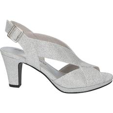 Heeled Sandals Easy Street Christy - Silver Glitter