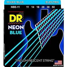 DR NBE-11 Hi-Def Neon Blue 11-50 Electric Guitar Strings