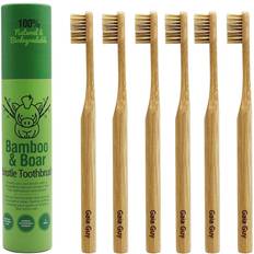 Antibacterial Toothbrushes Clean Guy Natural Bristle Bamboo NO