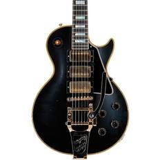 Gibson Custom 1957 Les Paul Custom Reissue 3-pickup Bigsby Electric Guitar Murphy Lab Light Aged Ebony