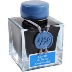 Herbin Jacques Ref 15513JT Bläck för reservoarpennor och kulspetspennor Kyanite du Népal/Kyanite i Nepal 50 ml flaska '1798' Jacques Prestige Collection blåfärgat bläck