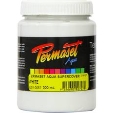 White Textile Paint Permaset Aqua Fabric & Textile Screen Printing Ink Supercover 300ml White