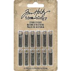 Tim Holtz Idea-ology metal story sticks .25"x1" 12/pkg-th93680