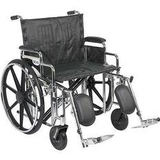 Health Drive Medical 24" Sentra Extra Heavy Duty Wheelchair, Detachable Desk Arm, Elevating Legrests