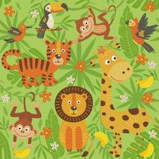 Diamond Paintings på tilbud Diamond Dotz Box Creativity Set Painting Jungle 28 x 28 cm