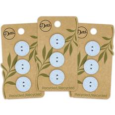 Buttons Dritz 18mm Recycled Cotton Round Buttons Light Blue