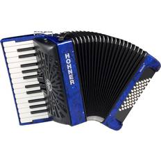 Accordions Hohner Bravo II 48 Accordion With Black Bellows Blue