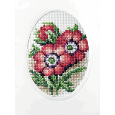 Cross Stitch Kits Needlework Kits Orchidea Orchidea cross stitch kit: card: anemones