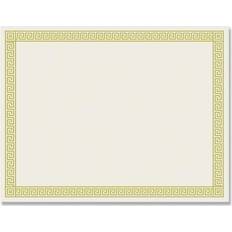 Papeles de acuarela Great Papers! Foil Border Certificates 8.5 x 11 Ivory/Gold Channel 12/Pack