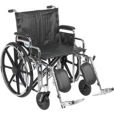 Health Drive Medical 22" Sentra Extra Heavy Duty Wheelchair, Detachable Desk Arm, Elevating Legrests