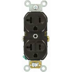 Brown Power Strips & Extension Cords Leviton 20 Amp Commercial Grade Duplex Outlet, Brown