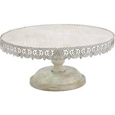 Litton Lane 22" White Farmhouse Cake Stand