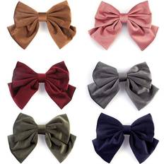 Hair bow clips Large Velvet Hair Bow Clips Thick Hair Big Bowknot