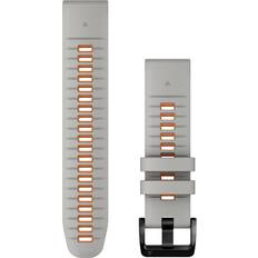 Garmin quickfit 22 Garmin QuickFit 22 Fog Gray/Ember Orange silikonarmband 010-13280-02