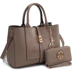 MKF Collection by Mia K. Yola Satchel Bag with Wallet - Taupe