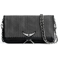 Zadig & Voltaire Sacs Zadig & Voltaire Pochette à clous plumetis en cuir grainé Taille Unique Noir