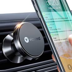 Cell phone mount for car VICSEED Dainty Phone Holder for Car Strong Power Phone Car Mount Cast-Iron Phone Magnet for Car Air Vent Phone Mount 360Â° Rotation Fit for All Cell Phones, Cases