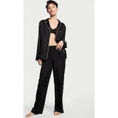 Victoria's Secret Satin Long Pajama Black, Smallshort Women's Sets