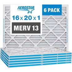 16 x 20 x 1 filter Aerostar 16x20x1 MERV 13 Pleated Air Filter AC Furnace Air Filter 6 Pack