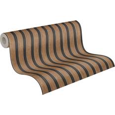 A.S. Creation Wooden Slats Panel Wallpaper Brown Black 39109-8