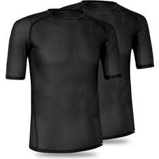 GripGrab Ultralight Mesh Svedundertrøje Kortærmet Sort 2-pak Sort