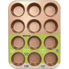 Gold Sheet Pans casaWare Ceramic Coated NonStick 12 Muffin Tray