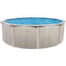 Pools Aquarian Phoenix 24' x 52" Round Frame Above Ground Swimming Pool without Liner 433 Grey