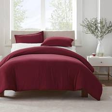 Serta Simply Clean Duvet Cover Red (228.6x172.7cm)