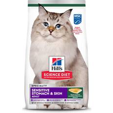 Hills science diet sensitive stomach Hill's Science Diet Adult Sensitive Stomach & Skin Pollock Meal & Barley Recipe Dry Cat