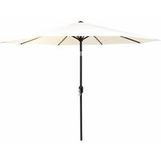 White Parasols Charles Bentley Off-White Garden Metal Patio Umbrella Parasol With Tilt