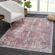 Pink and white rug Hauteloom Holi Collection White