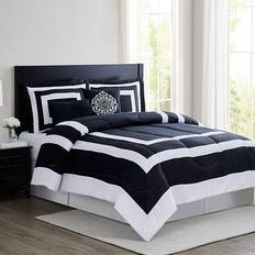 Black comforter set king London Fog Raynes Bedspread White, Black (264.2x228.6)