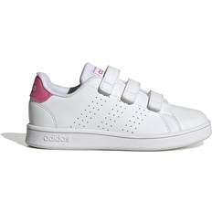 Cloud white wonder quartz & wonder white adidas Kid's Advantage Lifestyle Court Hook & Loop - Cloud White/Pulse Magenta/Wonder Quartz