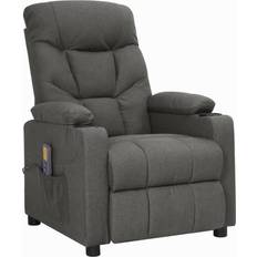 Fauteuils de massage vidaXL Fauteuil de massage Gris foncé Tissu