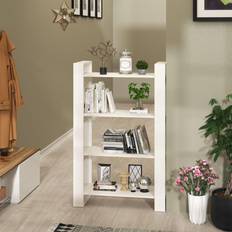 vidaXL 80x35x125 massivt Bogreol