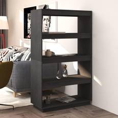 vidaXL 80x35x135 massivt fyrretræ Bogreol