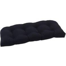 Pillow Perfect Wicker Loveseat Chair Cushions Black (111.8x48.3)