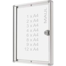 Sølv Opslagstavler Maul extraslim Aluminium Glas Plast 350 x 491 x 27 mm 2 x A4