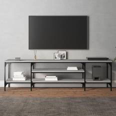 Oak TV Benches vidaXL grey sonoma, 161 Engineered TV Bench
