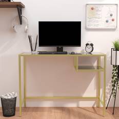 Glas Skrivbord vidaXL Datorbord marmor Skrivbord